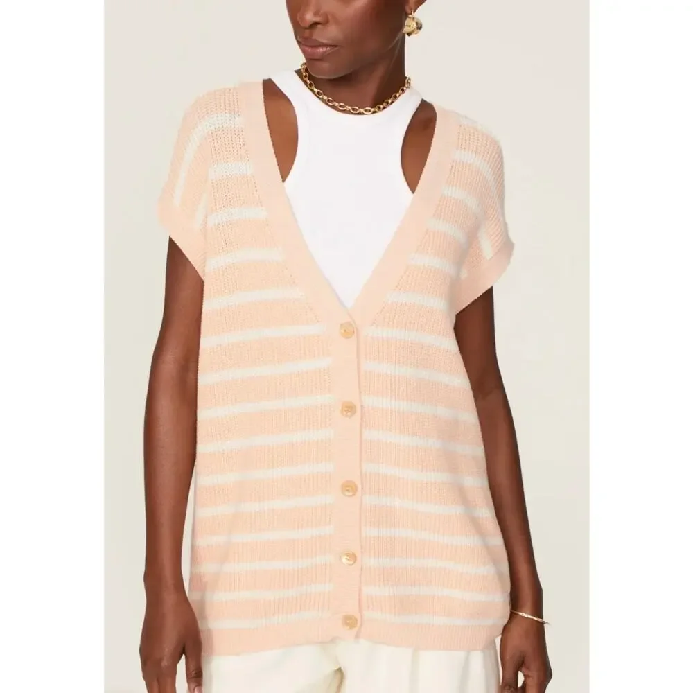 Emporio Armani Orange Striped Sweater Vest S